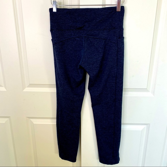 Athleta Leggings Small Herringbone Mercer Tight blue Black running women’s - Picture 5 of 14